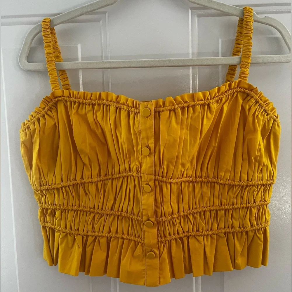 NWT J. Crew Cinched-waist Cotton Poplin Tank Top - Picture 2 of 6